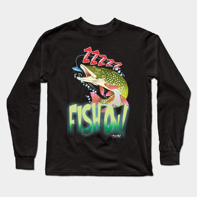 Musky Fish On Long Sleeve T-Shirt by Get It Wet